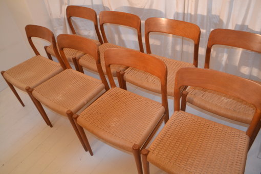 Set 8 Niels Moller Teak Dining Chairs